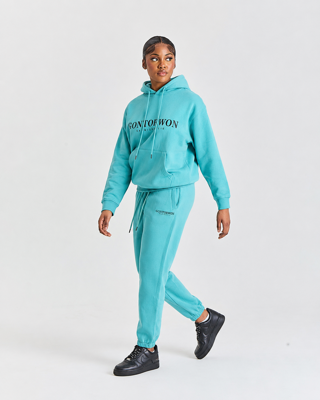 Gontorwon Sanniequellie Soft Touch Cuffed Ankle Pant Teal Women
