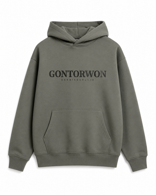 Gontorwon Sanniequellie Soft Touch Hoodie Taupe Grey Unisex