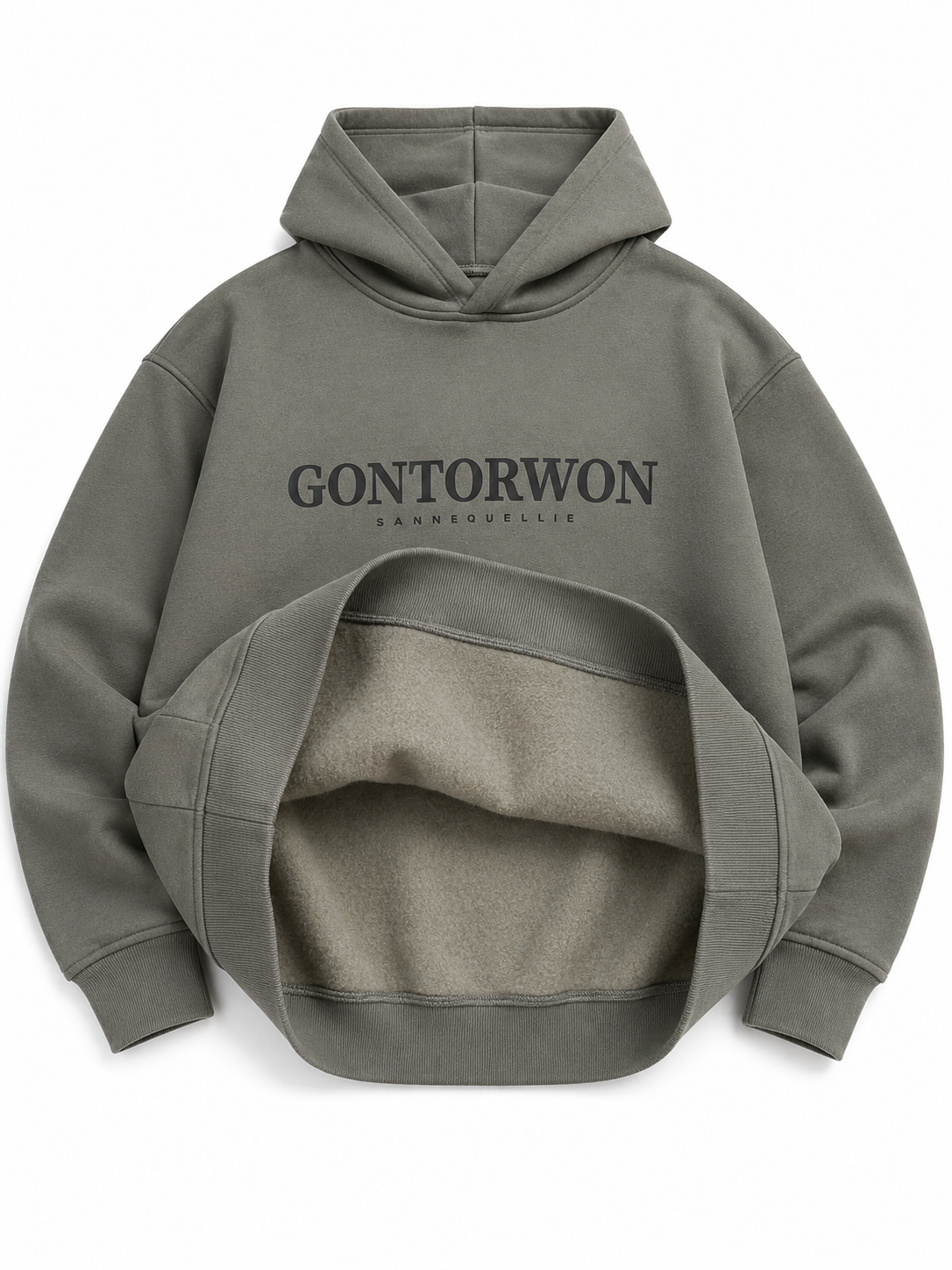 Gontorwon Sanniequellie Soft Touch Hoodie Taupe Grey Unisex