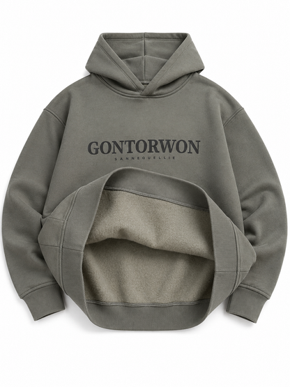 Gontorwon Sanniequellie Soft Touch Hoodie Taupe Grey Unisex