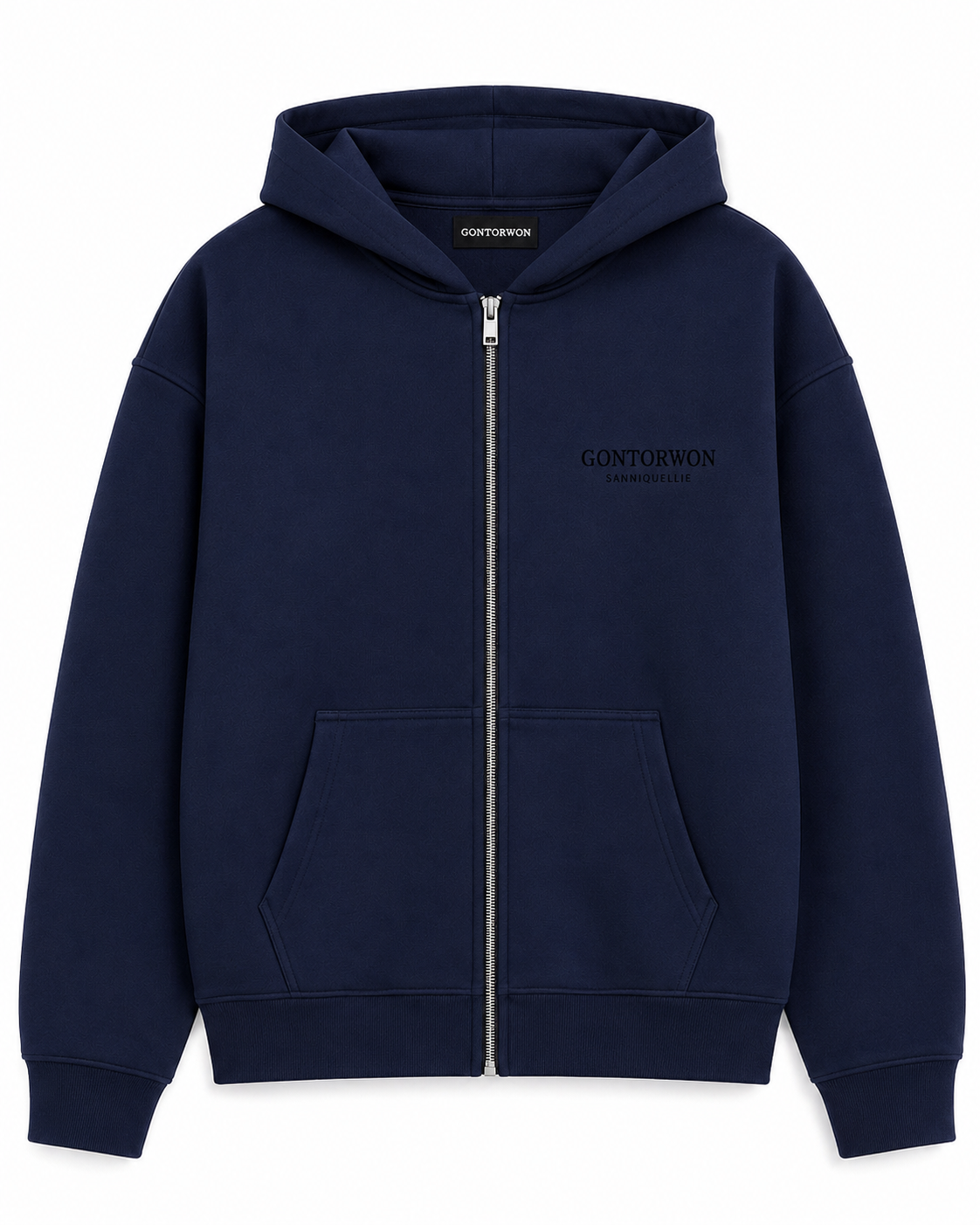 Gontorwon Sanniequellie Soft Touch Full Zip Hoodie Navy Men