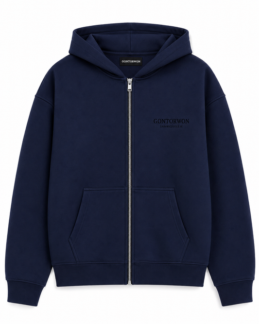 Gontorwon Sanniequellie Soft Touch Full Zip Hoodie Navy Men