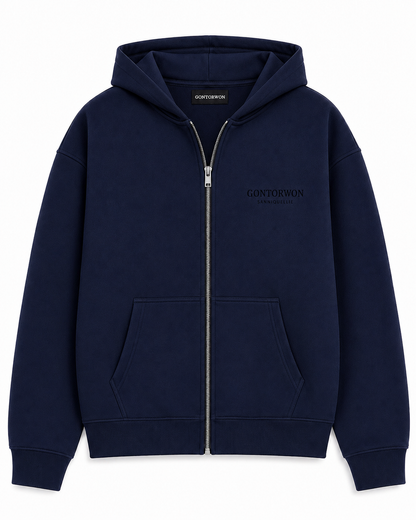 Gontorwon Sanniequellie Soft Touch Full Zip Hoodie Navy Men