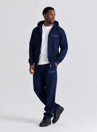 Gontorwon Sanniequellie Soft Touch Full Zip Hoodie Navy Men