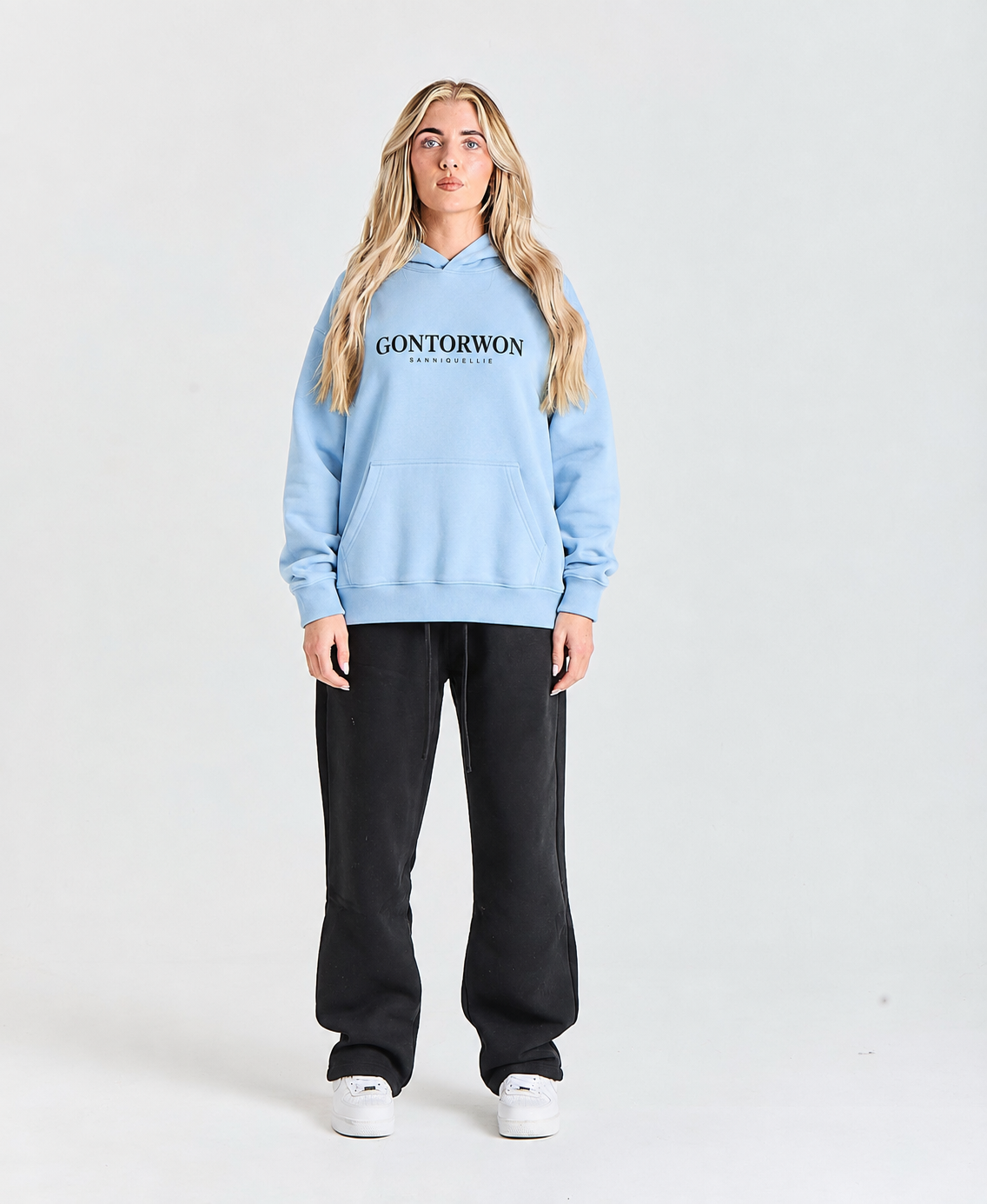 Gontorwon Sanniequellie Unified Hoodie Baby Blue Women