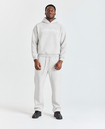 Gontorwon Sanniequellie Utility Zip Hoodie Marl Grey Men