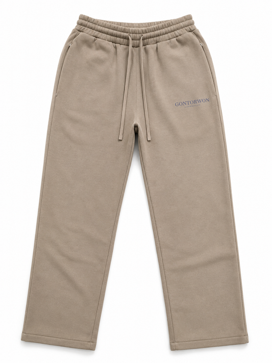 Gontorwon Sanniequellie Utility Zip-Fleece Pant Taupe Grey (Black Print) Men