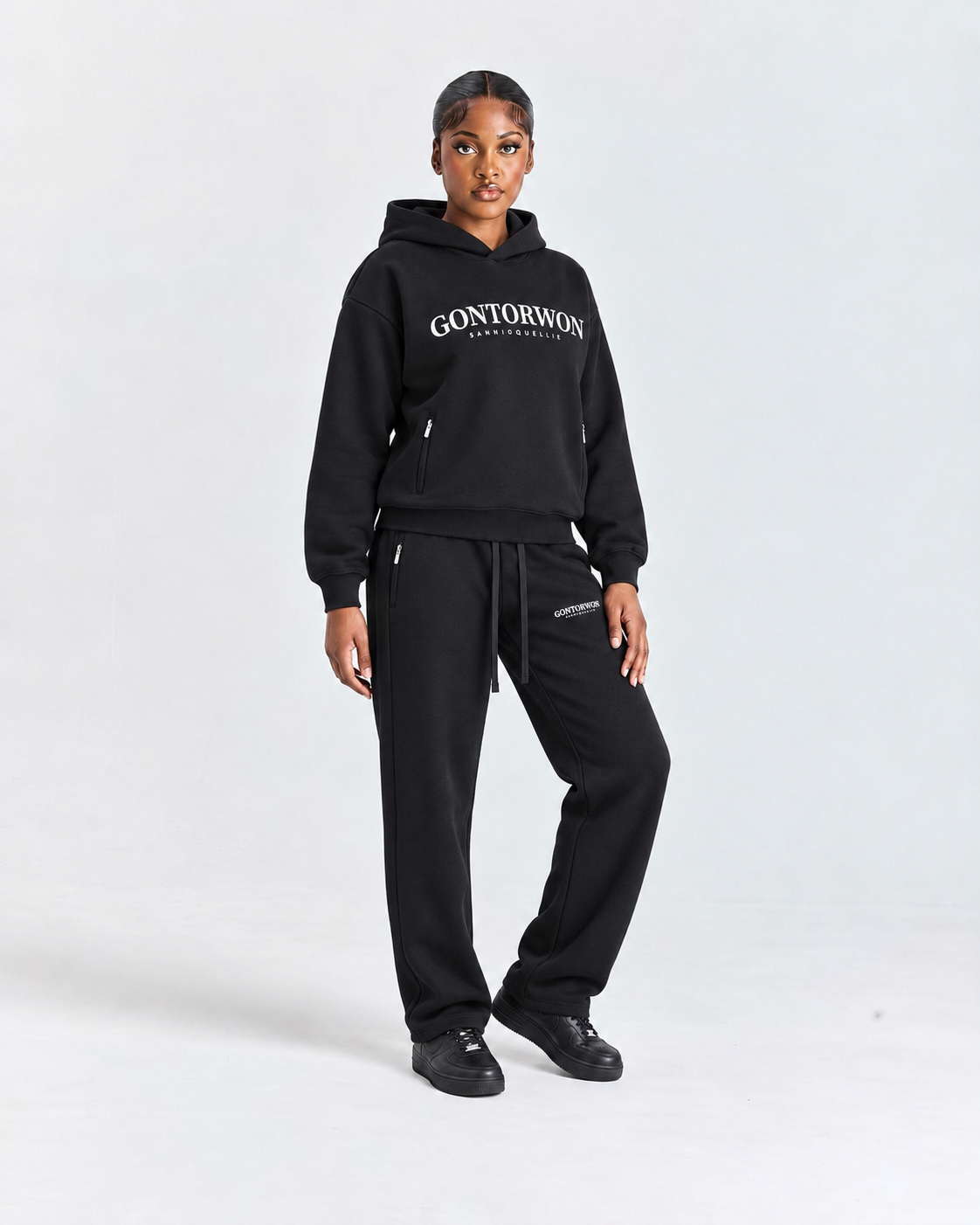 Gontorwon Sanniequellie Utility Zip-Fleece Pant Black Women
