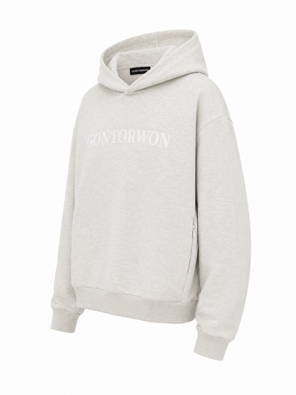 Gontorwon Sanniequellie Utility Zip Hoodie Marl Grey Women