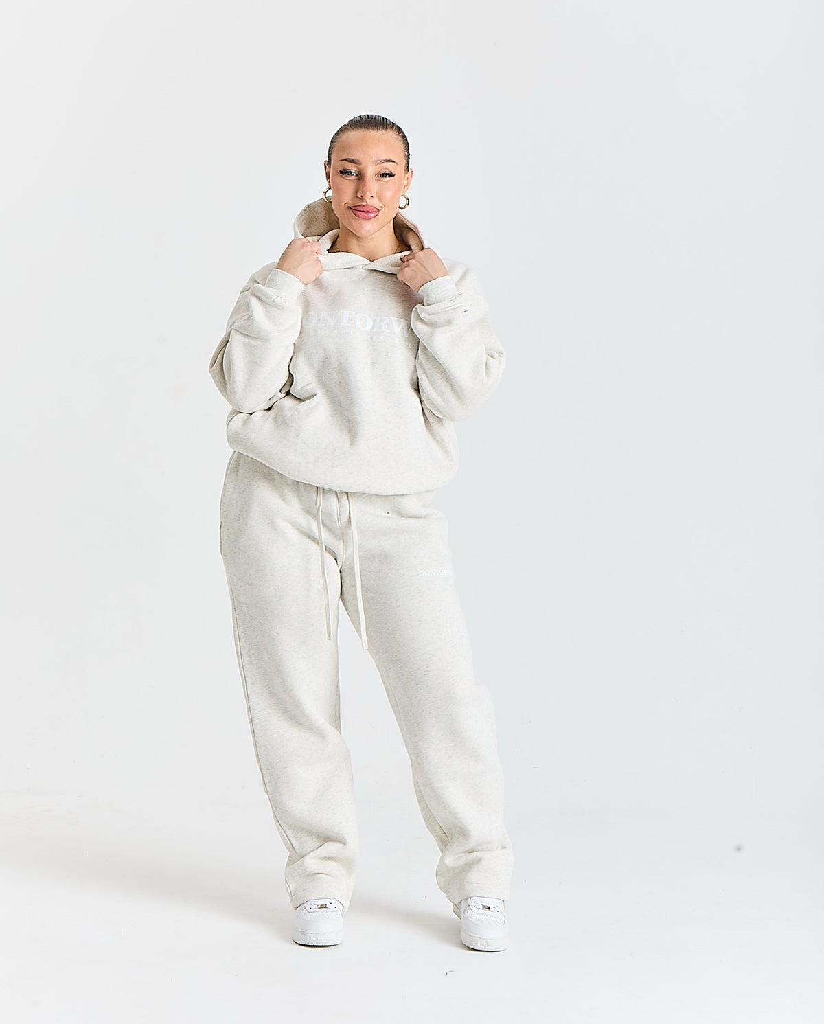Gontorwon Sanniequellie Utility Zip Hoodie Marl Grey Women