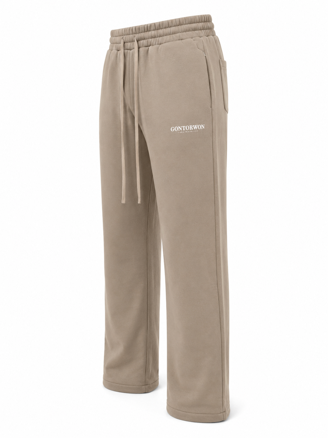 Gontorwon Sanniequellie Utility Zip-Fleece Pant Taupe Grey (White Print) Women
