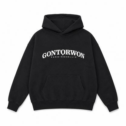Gontorwon Sanniequellie Velvet Bonded Hoodie Black Men