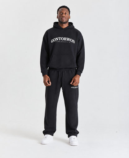 Gontorwon Sanniequellie Velvet Bonded Hoodie Black Men