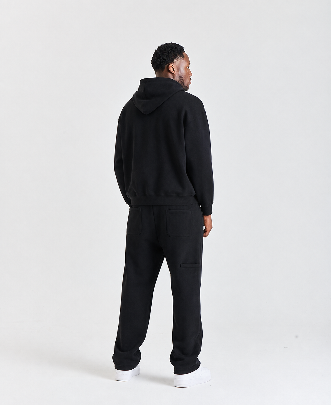 Gontorwon Sanniequellie Velvet Bonded Hoodie Black Men