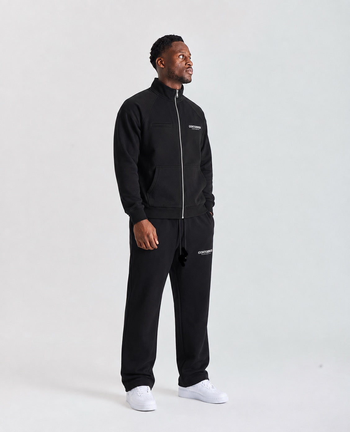 Gontorwon Sanniequellie Velvet Bonded Hoodie Black Men
