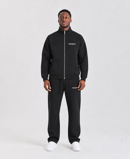Gontorwon Sanniequellie Velvet Bonded Hoodie Black Men