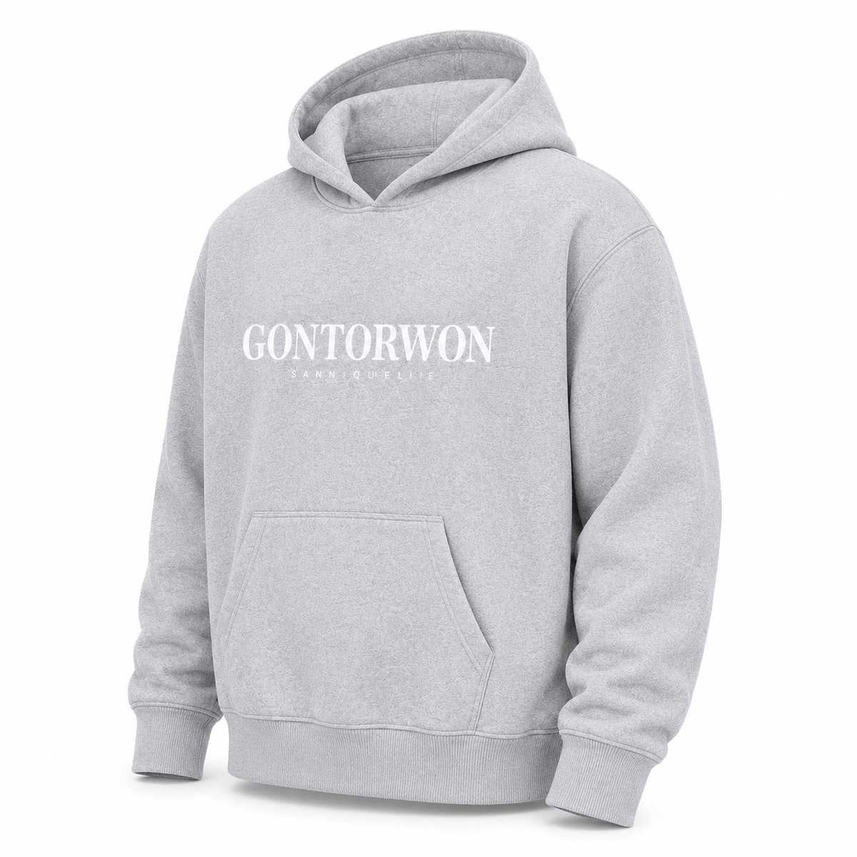 Gontorwon Sanniequellie Velvet Bonded Hoodie Heather Grey Men