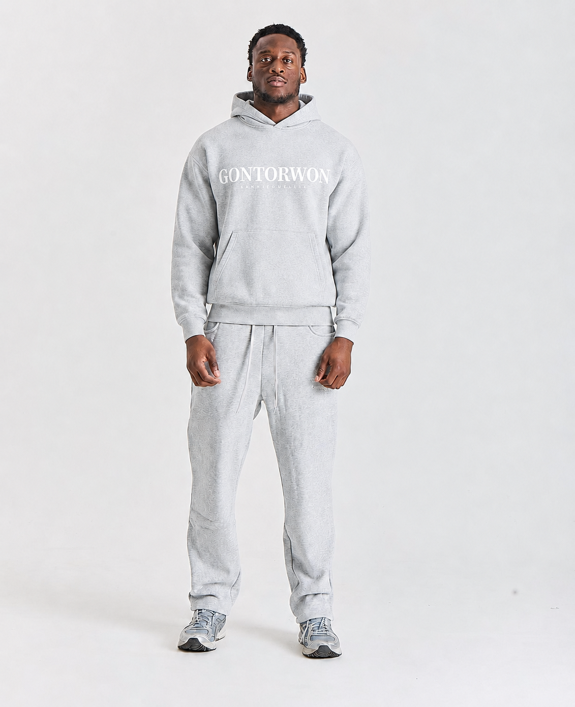 Gontorwon Sanniequellie Velvet Bonded Hoodie Heather Grey Men